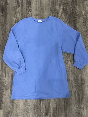 Bluivy Periwinkle Blue Long Sleeve Shift Dress